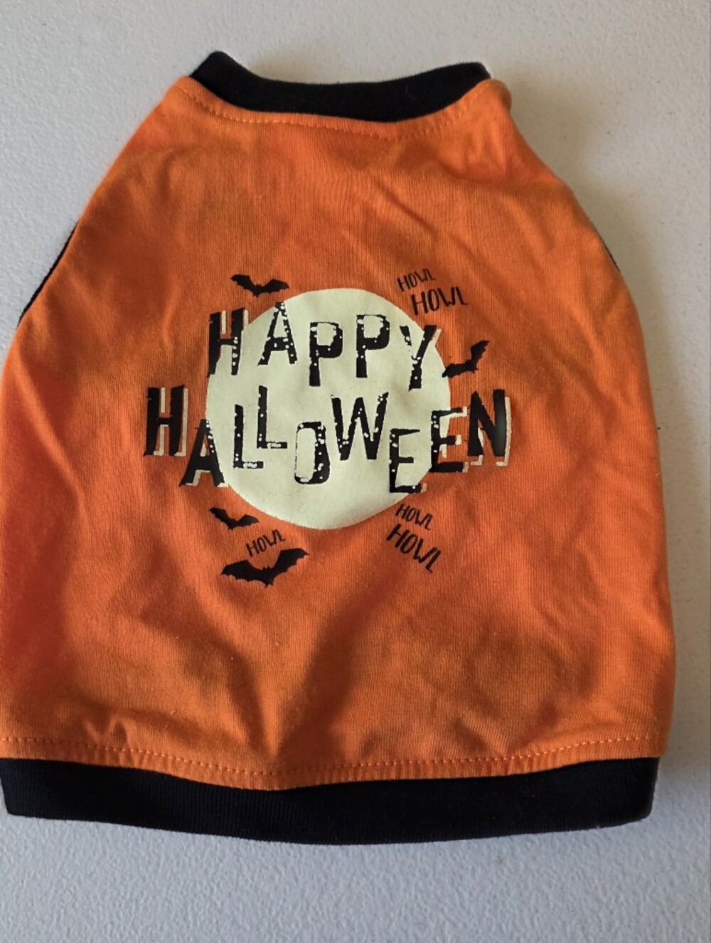 Happy Halloween Orange & Black Dog Costume Tee